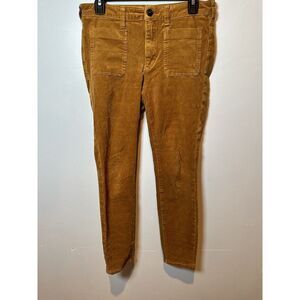Pilcro And The Letterpress Pant Women's 27 Gold High Rise Skinny‎ Corduroy